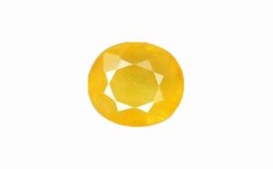 Deraz Natural Yellow Sapphire 4.5 Ratti/ 4.16 carats Certified Pukhraj Gemstone with Lab Certificate Certified Natural Yellow Sapphire Gemstone AAA+ Quality Rashi ratna(DEGS 1892)