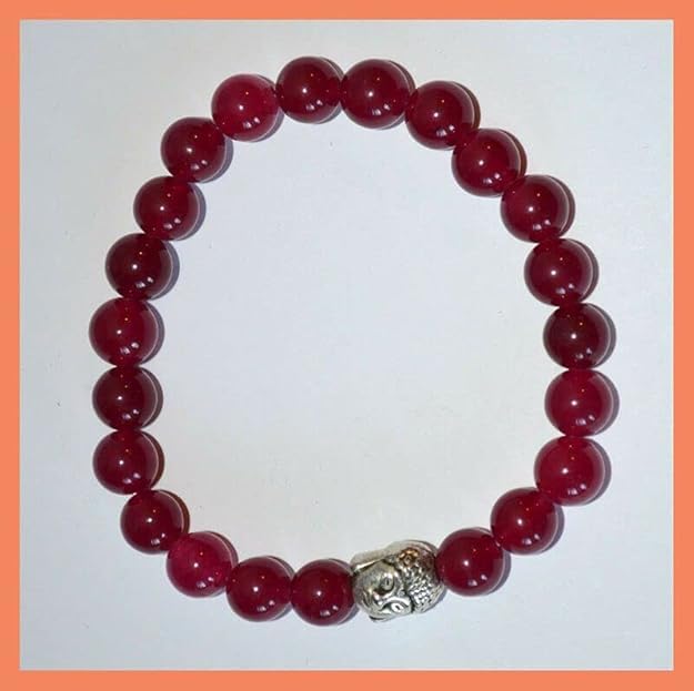 IRIS GEMS Original Ruby Stone Bracelet IGL Lab Certified Natural Rubys Bracelets 22 Beads With Genuine Manik Stone Bracelets Elastic Knotted Rubyy Bracelett A1 Manik Bracelet For Wearing - Image 4