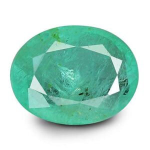 AYUSH GEMS 10.45 Carat - 11.25 Ratti Zambian Emerald (Panna Stone) 100% Original Certified Natural Gemstone AAA Quality
