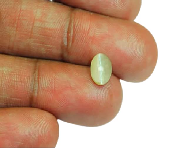 6.55 Carat Cat Eye Stone Original Certified 7.50 Ratti Chrysoberyl Stone Lehsunia Gemstone कैट आई स्टोन Cats Eye Stone Pendant लहसुनिया नग वैदूर्यम रत्न Lehsuniya Stone By IRIS GEMS - Image 3