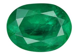 Ayush Gems 7.25 Ratti ZAMBIAN EMERALD LAB SERTIFIED (PANNA STONE) 100% ORIGINAL CERTIFIED NATURAL GEMSTONE AAA++ QUALITY