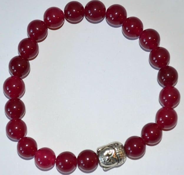 IRIS GEMS Original Ruby Stone Bracelet IGL Lab Certified Natural Rubys Bracelets 22 Beads With Genuine Manik Stone Bracelets Elastic Knotted Rubyy Bracelett A1 Manik Bracelet For Wearing - Image 2