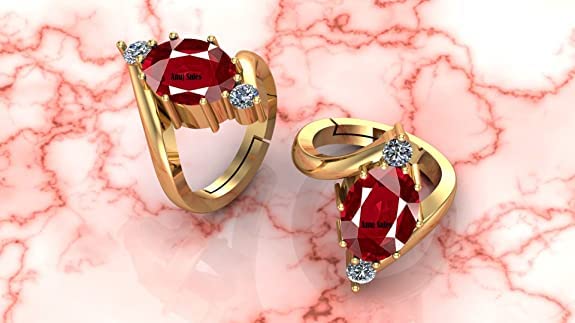 Ayush GEMS3.25 Ratti 2.50 Carat A+ Quality Natural Burma Ruby Manik Unheated Untreatet Gemstone Gold Ring for Women's and Men's(GGTL Lab Certified) - Image 5