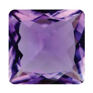 ARSUVI Natural Square Shape Amethyst Stone 7.25 Ratti Lab-Certified Earth Mind Natural Katela/Kathela Rashi Ratna Loose Gemstone for Men and Women (6.59 Carat)