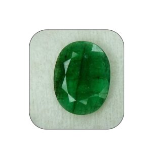 JAGDAMBA GEMS 3.00 Carat Astrologer Certified AAA++ Quality Zambian Emerald/Panna Earth Mind Stone Natural Certified Original Loose Gemstone