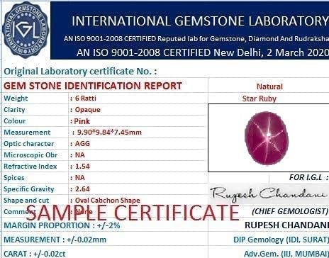 Beauty Gems Star Ruby Loose Stone Original Certified From Burma 7.5 Carat Unheated & Natural Surya Kant Mani 8.25 Ratti Amazing Manik Ratna For Making Beautiful Pendant - Image 3