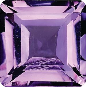 ARSUVI Natural Square Shape Amethyst Stone 4.50 Ratti Lab-Certified Earth Mind Natural Katela/Kathela Rashi Ratna Loose Gemstone for Men and Women