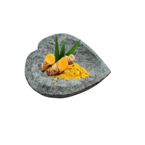 RARE OCEANS Turmeric Rubbing Stone Heart Shape|Sandalwood Sticks Grinding Stone|Herbs|Spices Crushing Stone|Ayurvedic, Traditional Stone tool for Kids, Kitchen, Grey
