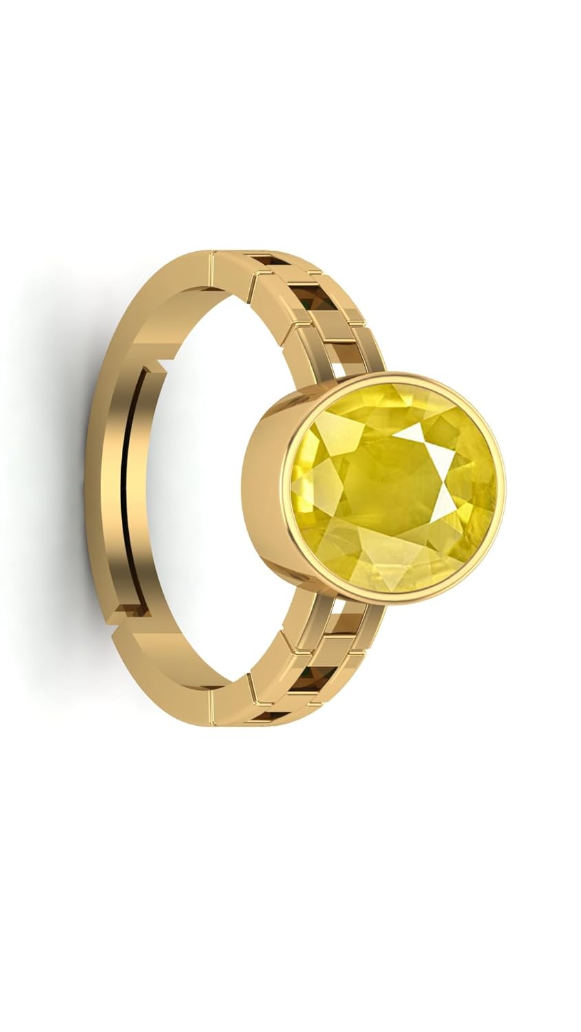 Akshita gems 3.25 Ratti 2.00 Carat Certified Unheated Untreatet AAA++ Quality Natural Yellow Sapphire Pukhraj Gemstone Ring Gold for Women's and Men's - Image 2