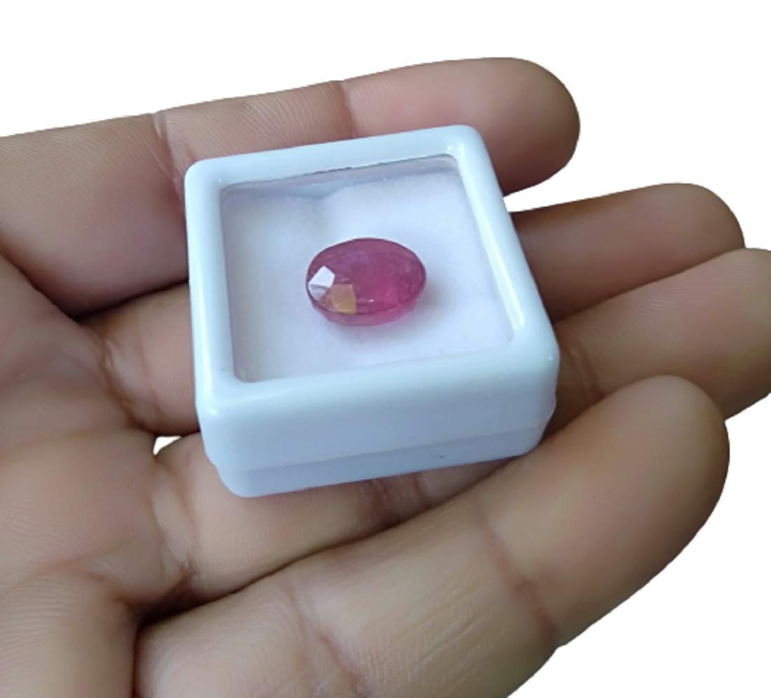 Ruby (Manik) Gemstone 7.25 Ratti Certified For Men & Women Ceremony Purpose Rashi Ratan Stone Ruby with Lab Certificate - Image 4