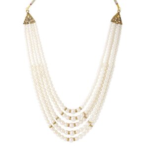 Yellow Chimes Dulahmala For Mens Pearl Necklace Jewellery for Groom Dulha Moti Mal Haar For men