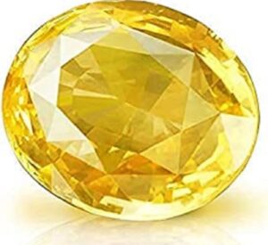 Akshita gems 10.00 Carat Yellow Sapphire Unheated Untreated Stone Astrologer Certified Ceylon Quality Pukhraj Gemstone