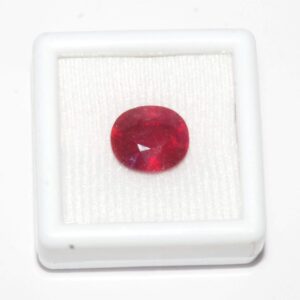S Kumar Gems & Jewels 7.25 Ratti Certified Loose Gemstone Rashi Ratna Natural Pink Crystal Manik/Ruby for Men Women
