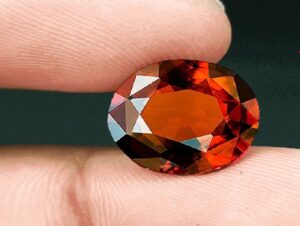 Akshita gems 11.25 Ratti / 10.32 Carat Certified Gomed Stone Hessonite Garnet Gemstone A1+ Quality