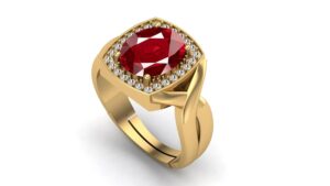 Akshita gems Certified Unheated Untreatet 8.25 Ratti 7.55 Carat A+ Quality Natural Burma Ruby Manik Gemstone Ring for Women's and Men's