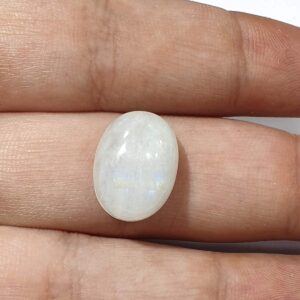 RRVGEM 4.25 Ratti To 5.00 Ratti Natural Certified Unheated Untreatet Rainbow Moonstone Loose Gemstone For Men And Women By Lab - Certified