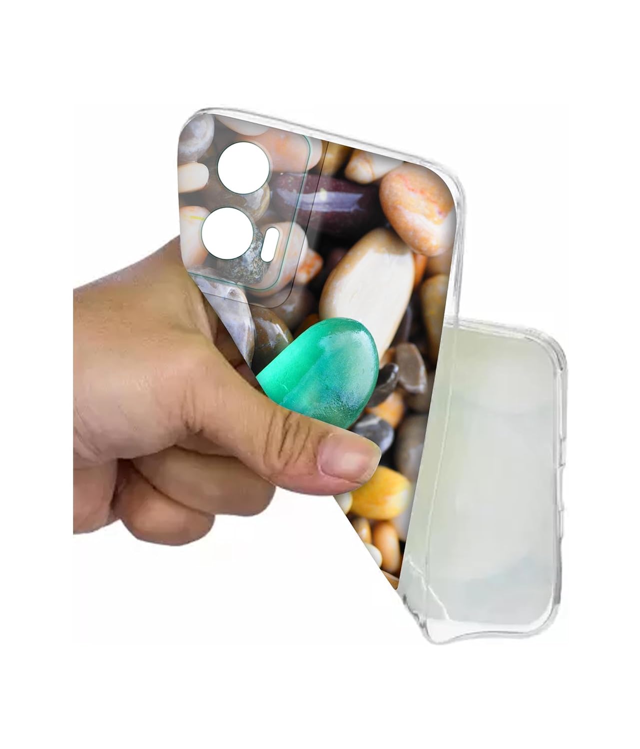 Casotec Sea Stones Design Printed Silicon Soft TPU Back Case Cover for Motorola Moto Edge 50 Fusion 5G / G96 5G - Image 4