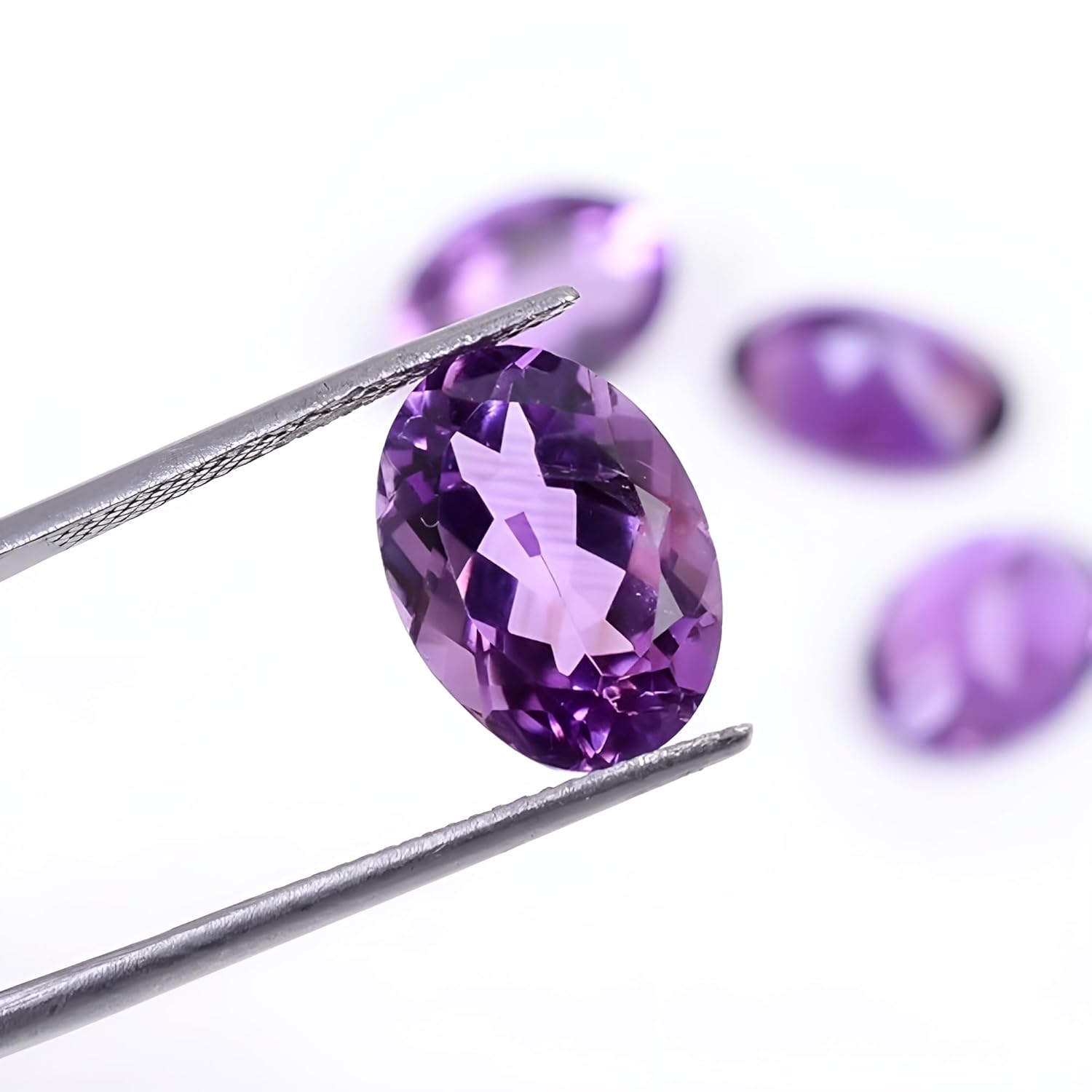 ARSUVI Original Amethyst Stone 10 Ratti Lab-Certified Earth Mind Natural Katela/Kathela Rashi Ratna Loose Gemstone for Men and Women (9.17 Carat) - Image 2