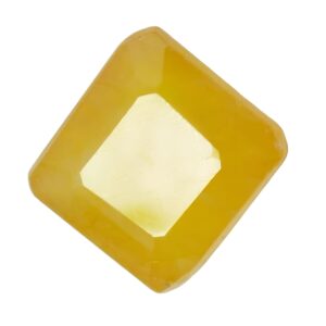 Arsuvi Pukhraj Original & Certified 3 to 12, 3.25 to 12.25, 3.50 to 12.50 Ratti Square Shape Certified AAAA+ Gemstone Pokharaj/Pokhraj Astrological Yellow Sapphire Stone