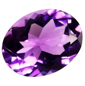 ARSUVI Original Amethyst Stone 12.25 Ratti Lab-Certified Earth Mind Natural Katela/Kathela Rashi Ratna Loose Gemstone for Men and Women (11.14 Carat)
