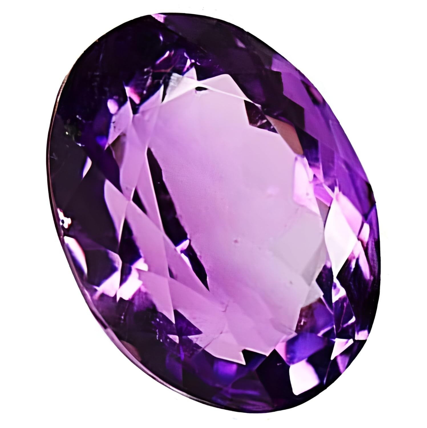 ARSUVI Original Amethyst Stone 8.25 Ratti Lab-Certified Earth Mind Natural Katela/Kathela Rashi Ratna Loose Gemstone for Men and Women (7.50 Carat)