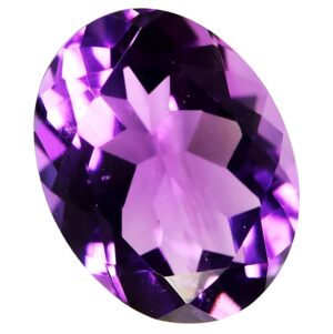ARSUVI Original Amethyst Stone 6.25 Ratti Lab-Certified Earth Mind Natural Katela/Kathela Rashi Ratna Loose Gemstone for Men and Women (5.68 Carat)