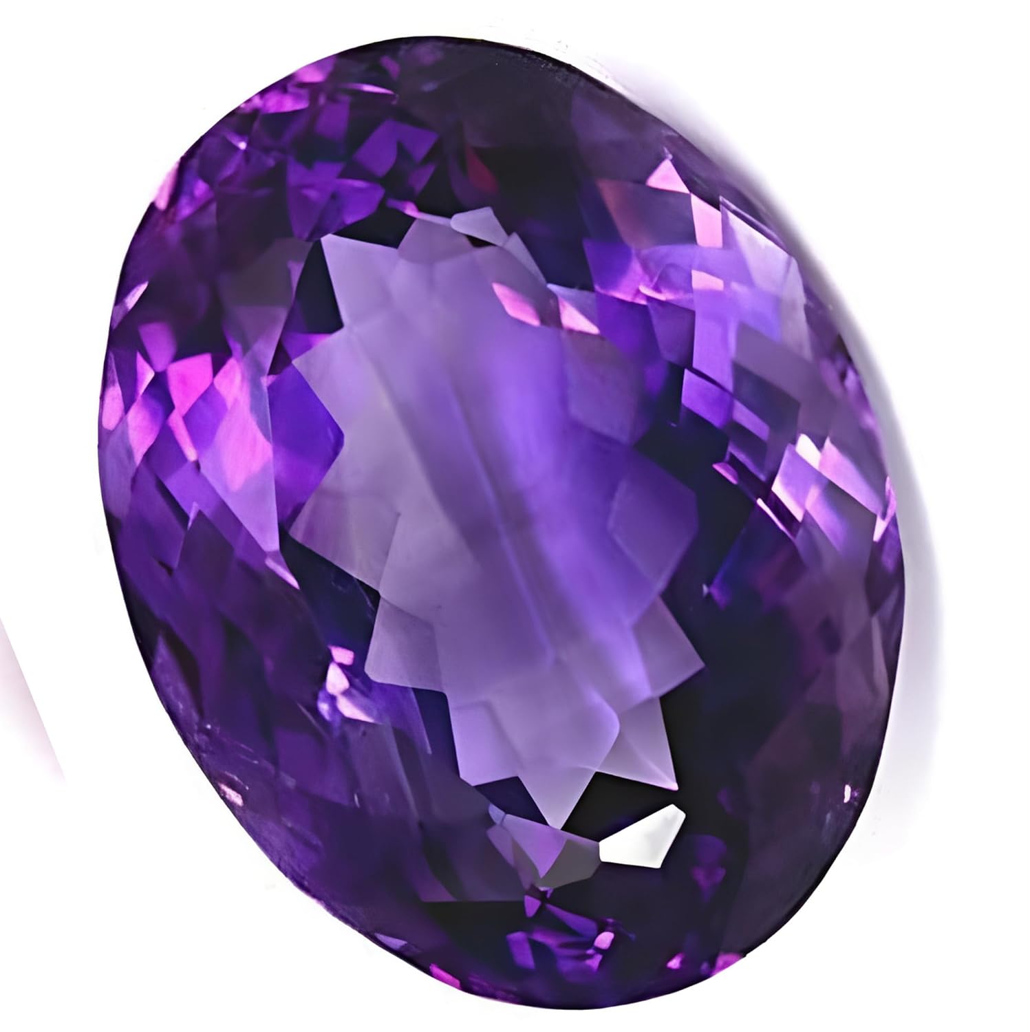 ARSUVI Original Amethyst Stone 7.50 Ratti Lab-Certified Earth Mind Natural Katela/Kathela Rashi Ratna Loose Gemstone for Men and Women (6.88 Carat)