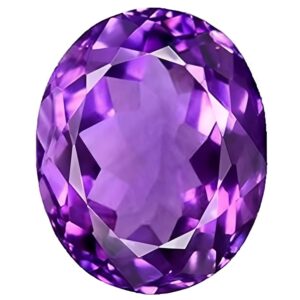 ARSUVI 100% Original Amethyst Stone 8.25 Ratti Lab-Certified AAAA+ Genuine Earth Mind Natural Jamunia Katela/Kathela Rashi Ratna Loose Gemstone for Men & Women (8.25 Ratti/7.50 Carat)