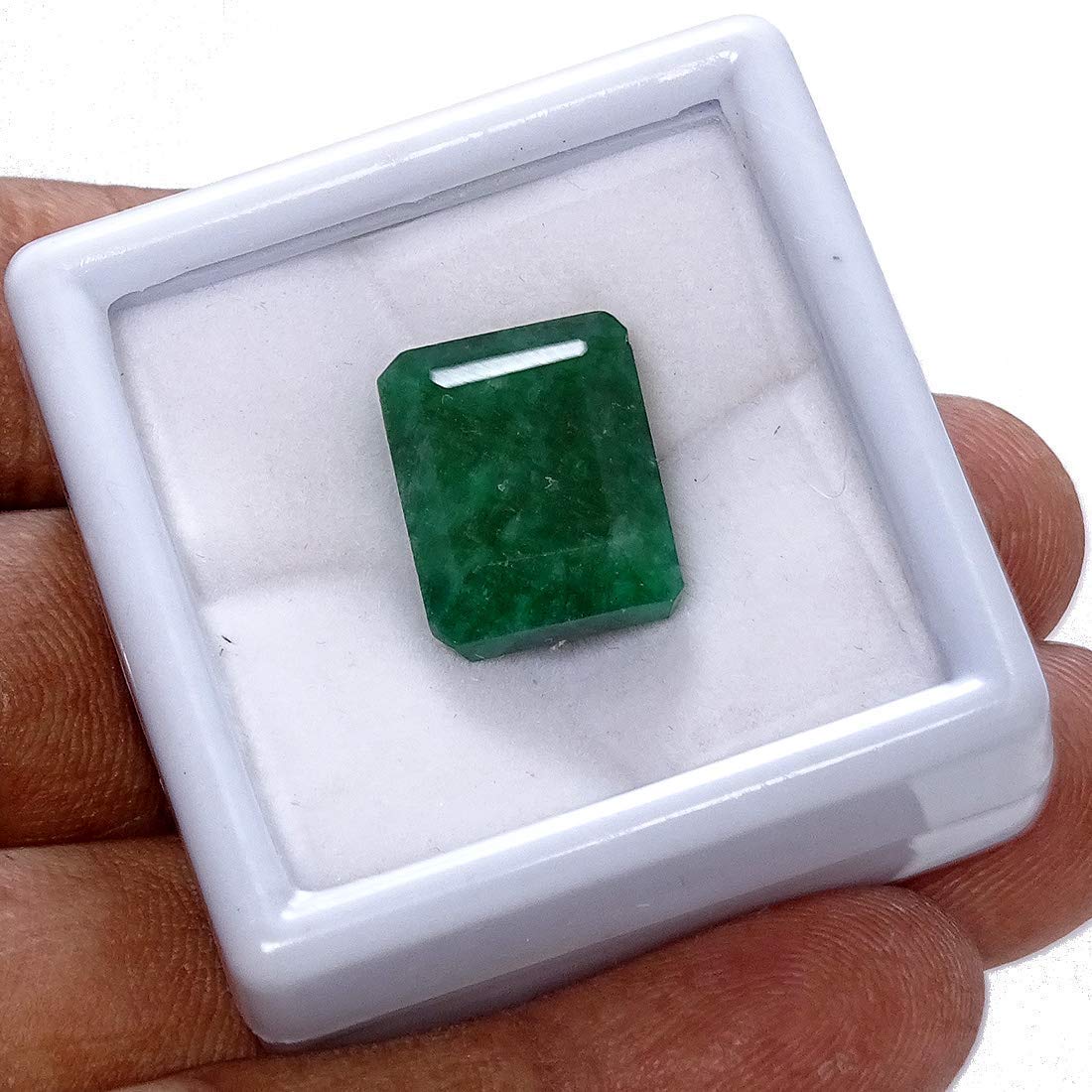 Gemscom Colombian Emerald Stone Original 9.25 Ratti/8.52 Carat Unheated Lab Certified Loose Precious Panna Gemstone - Image 2