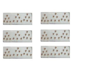 OJ Golden Half MoonShape 2 line Moti Stone Bindi Kumkum Sindoor Chandrakor Sticker Bridal Bindis Wedding Occasional For Girls & Womens-Size 3 Pack of 6