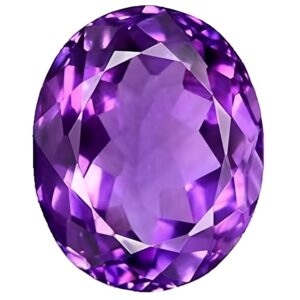 ARSUVI 100% Original Amethyst Stone 5.50 Ratti Lab-Certified AAAA+ Genuine Earth Mind Natural Jamunia Katela/Kathela Rashi Ratna Loose Gemstone for Men & Women (5.50 Ratti/5.04 Carat)