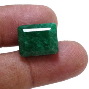 Gemscom Colombian Emerald Stone Original 9.25 Ratti/8.52 Carat Unheated Lab Certified Loose Precious Panna Gemstone