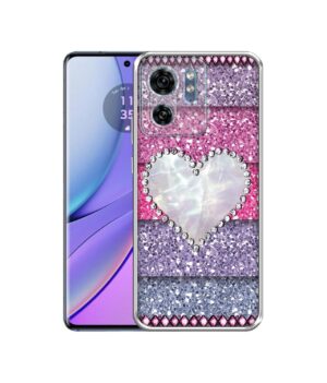 Amazon Brand- Solimo Stone Heart Printed Silicon Soft TPU Back Case Cover for Motorola Moto Edge 40 5G